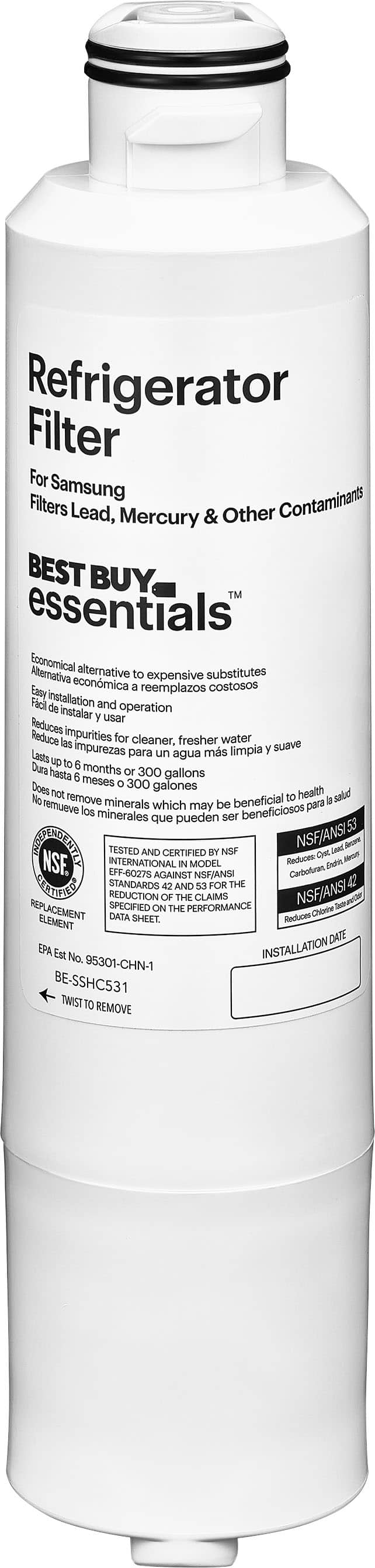 Alt View 14. Best Buy essentials™ - NSF 42/53 Water Filter Replacement for Select Samsung Refrigerators - White.