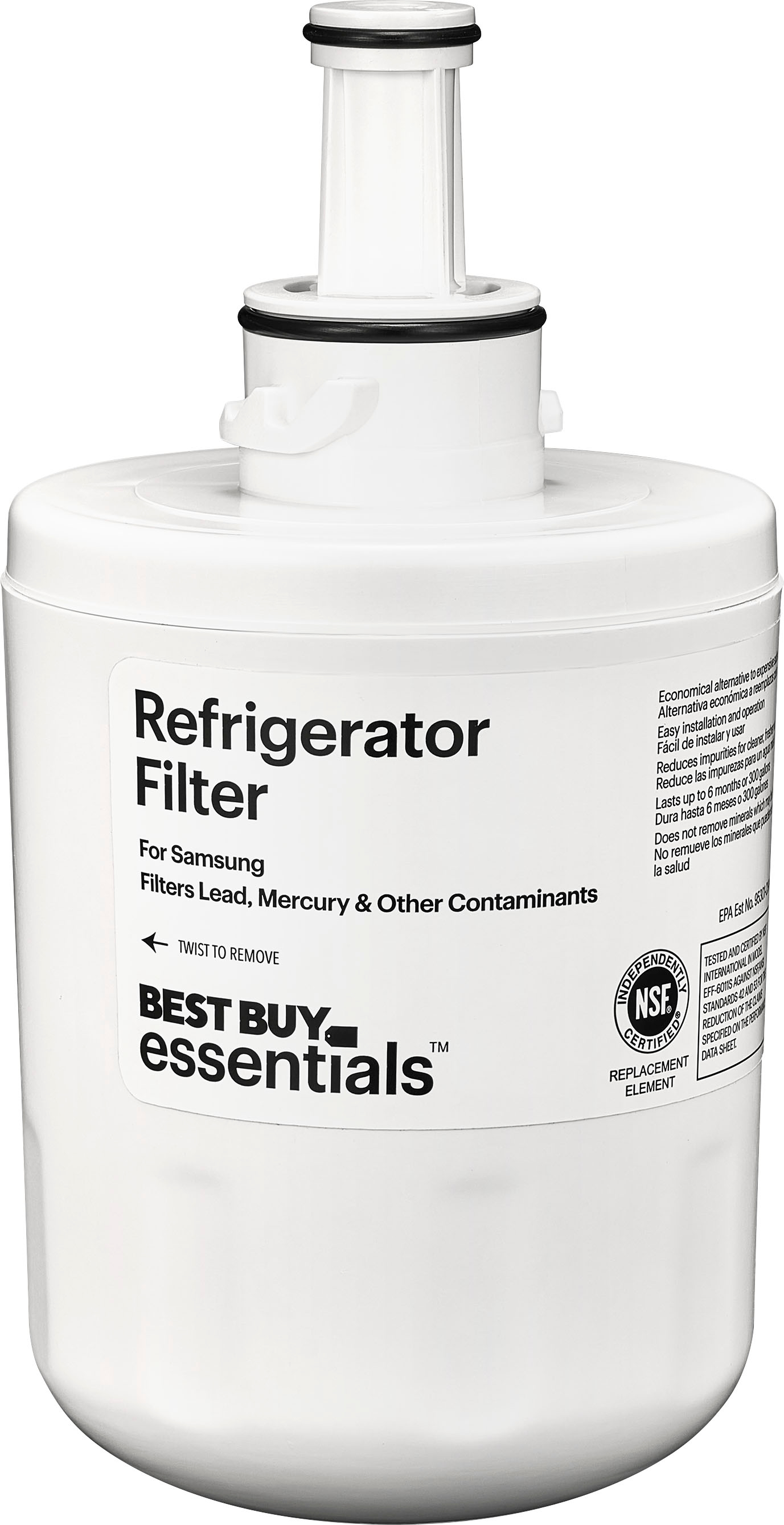 vorm afstuderen Officier Best Buy essentials™ NSF 42/53 Water Filter Replacement for Select Samsung  Refrigerators White BE-SSDA531 - Best Buy