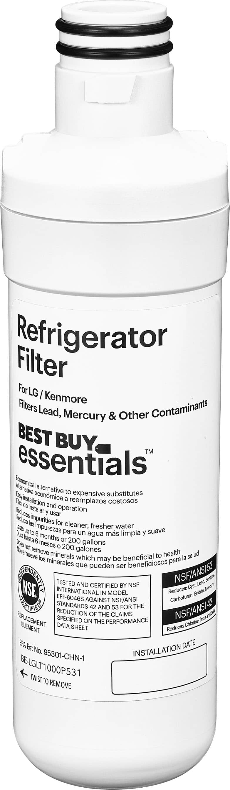 Alt View 14. Best Buy essentials™ - NSF 42/53 Water Filter Replacement for Select LG and Kenmore Refrigerators - White.