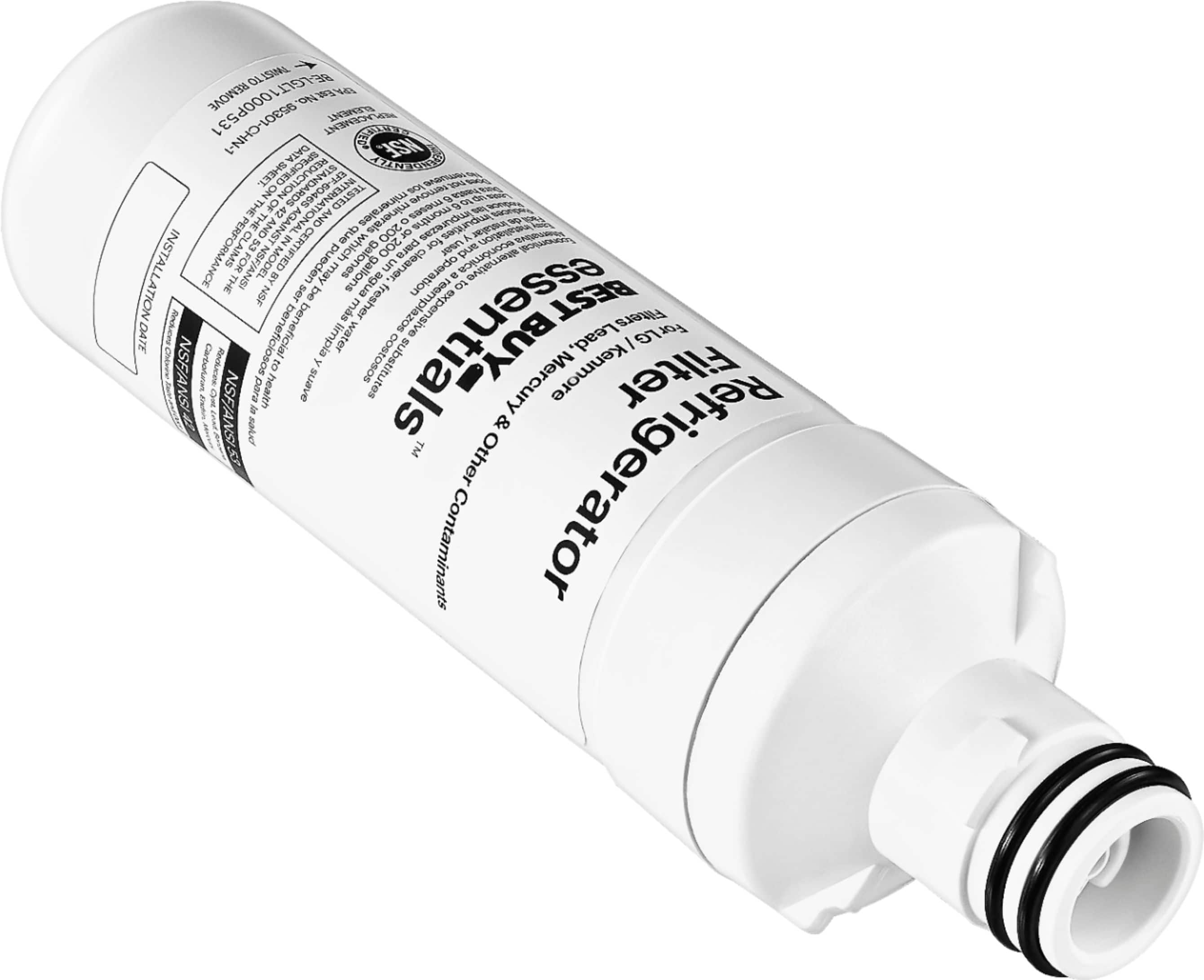Alt View 18. Best Buy essentials™ - NSF 42/53 Water Filter Replacement for Select LG and Kenmore Refrigerators - White.