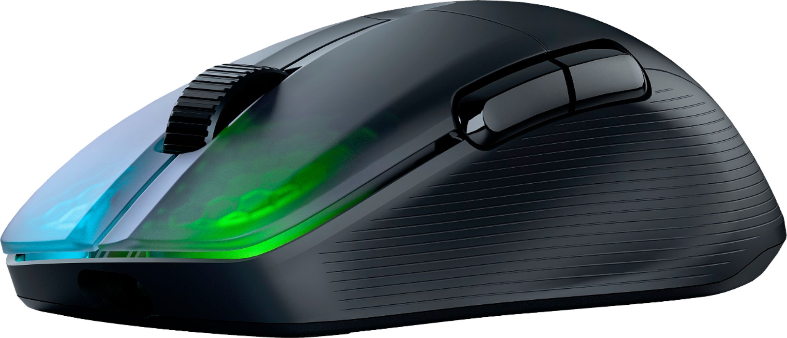 Angle View: ROCCAT - Kone Pro Air  Lightweight Wireless Bluetooth Optical Gaming Mouse With 19K DPI and RGB Lighting - Ash Black