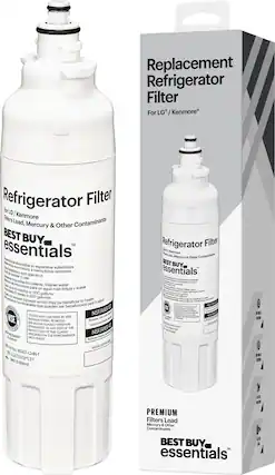 Front. Best Buy essentials™ - NSF 42/53 Water Filter Replacement for Select LG and Kenmore Refrigerators - White.