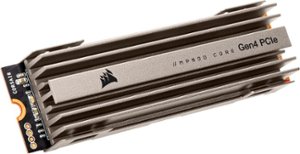 CORSAIR - MP600 CORE 2TB PCIe Gen 4 x4 NVMe M.2 Internal Solid State Drive with Heatsink - Front_Zoom