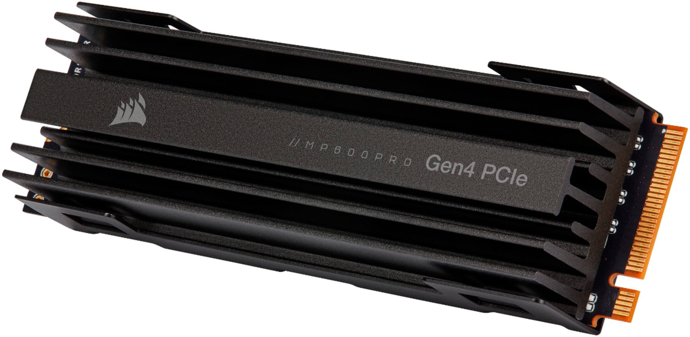 Alt View 1. CORSAIR - MP600 PRO 1TB Internal SSD PCIe Gen 4 x4 NVMe with Heatsink for Desktops - Black.