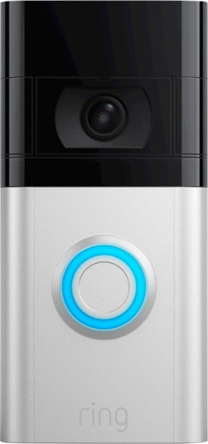 Ring - Video Doorbell 4 - Smart Wi-Fi Video Doorbell - Wired/Battery Operated - Satin Nickel