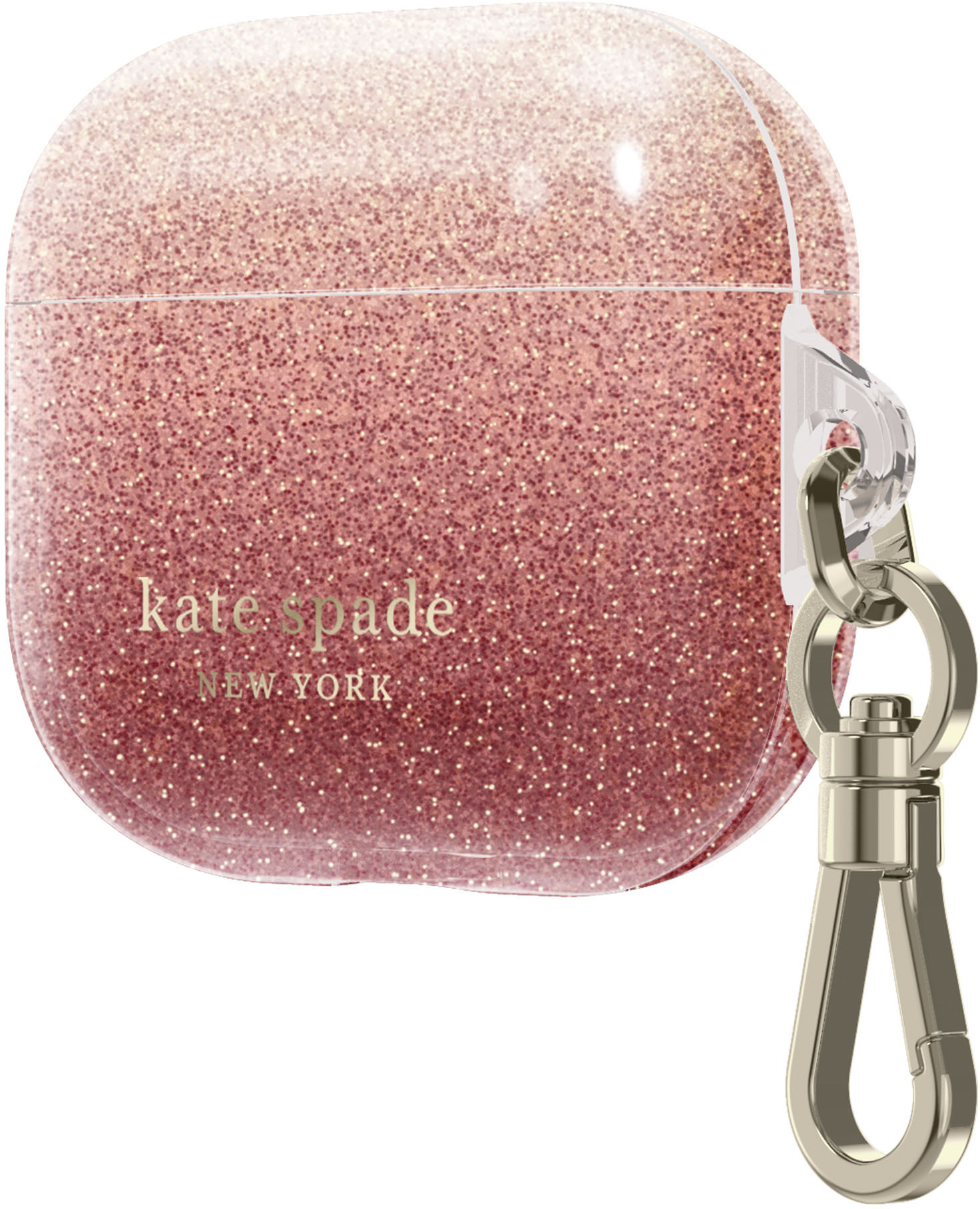 Angle View: kate spade new york - Protective AirPods (3rd Generation) Case - Sunset Glitter