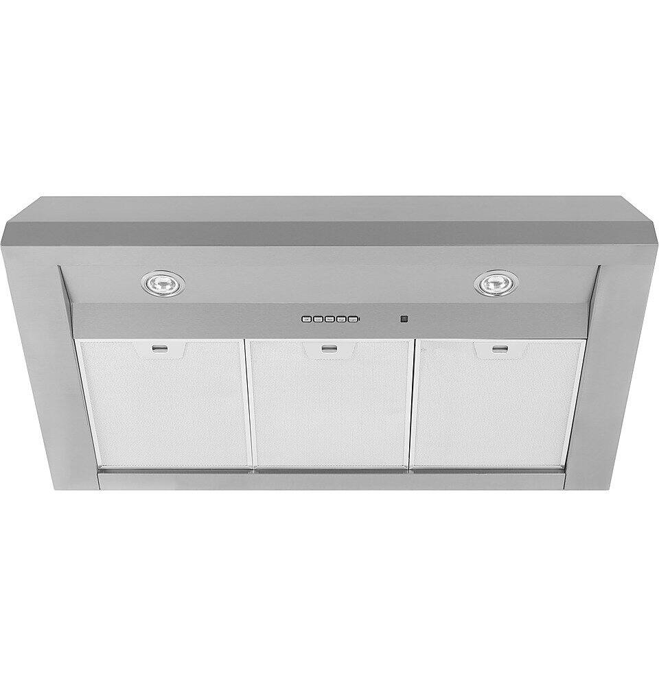 Alt View 11. GE Profile - 30" Convertible Range Hood - Stainless steel.