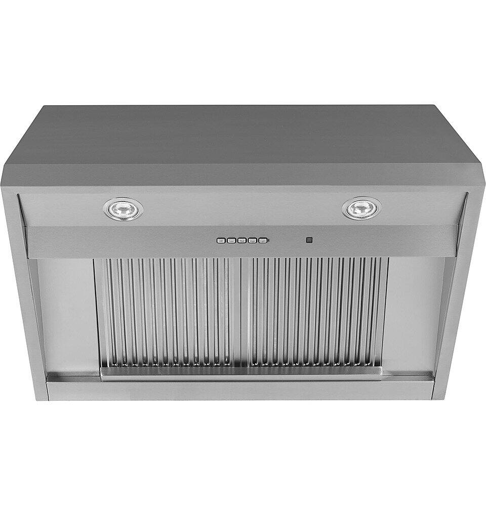 Alt View 11. GE Profile - 36" Convertible Commercial Style Range Hood - Stainless steel.
