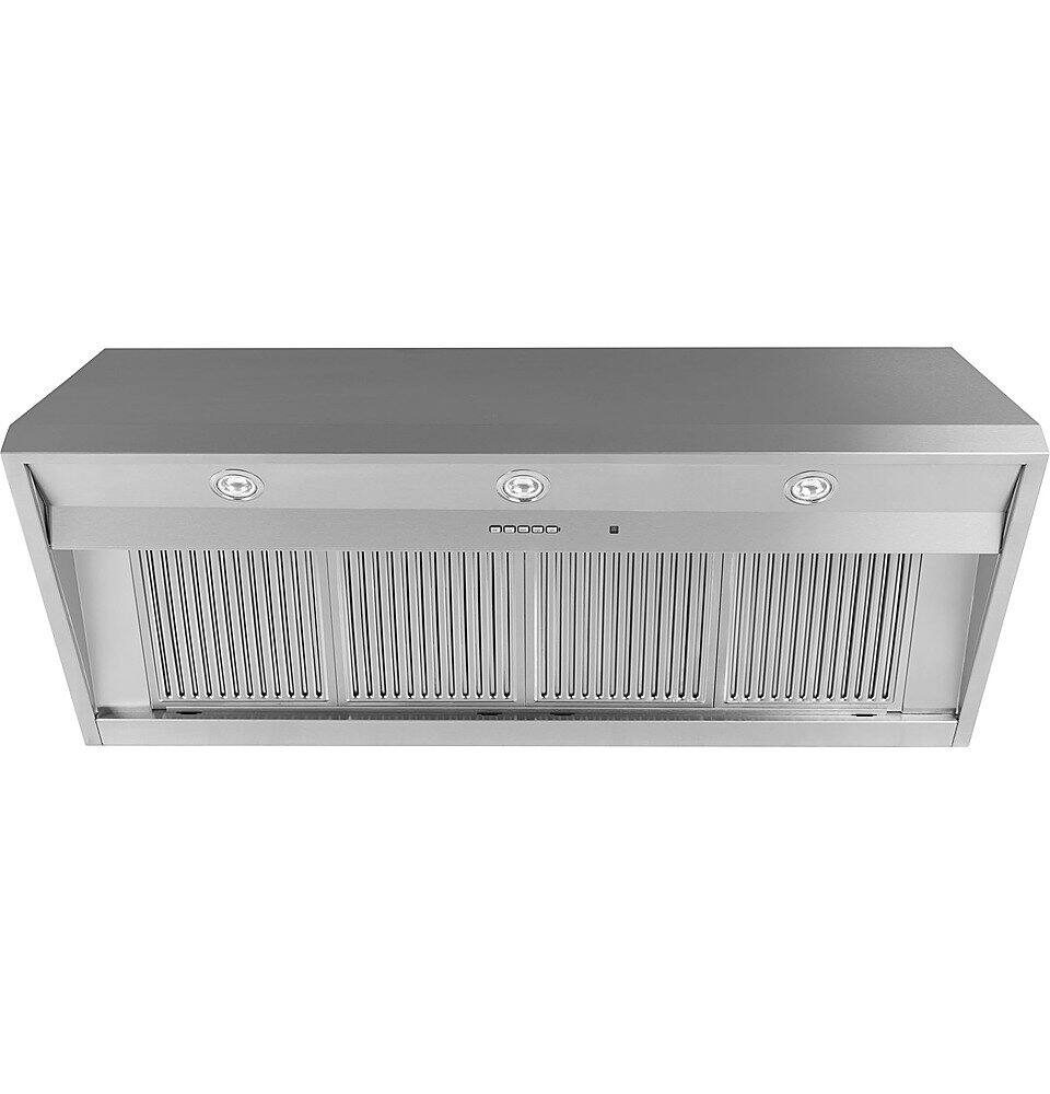 Angle. GE Profile - 48" Externally Vented Range Hood - Stainless steel.
