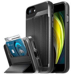 Vena - vCommute Wallet Case for Apple iPhone 7, iPhone 8, and iPhone SE (2nd Gen. 2020) - Space Gray Black - Front_Zoom