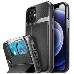 Vena - vCommute Wallet Case for Apple iPhone 12 and iPhone 12 Pro - Space Gray - Front_Zoom