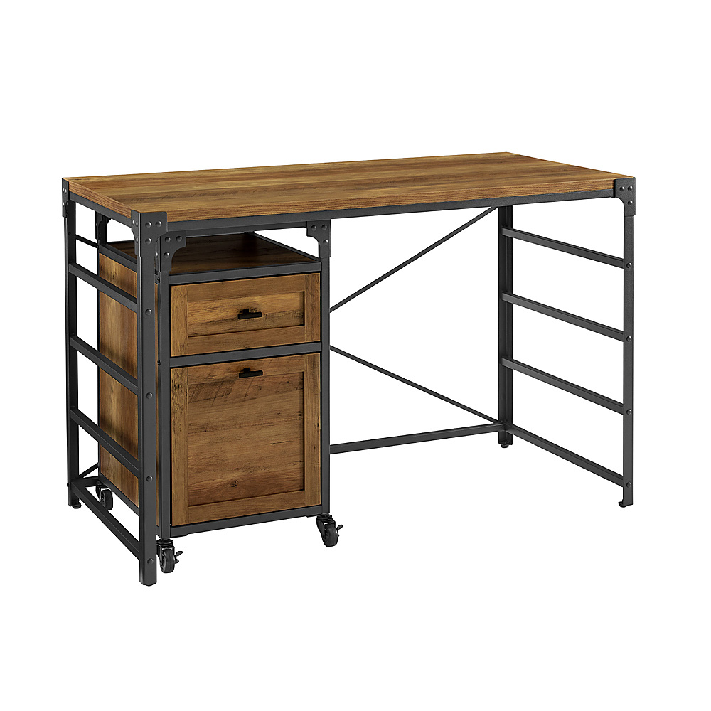 Edison Storage Desk Oak Effect