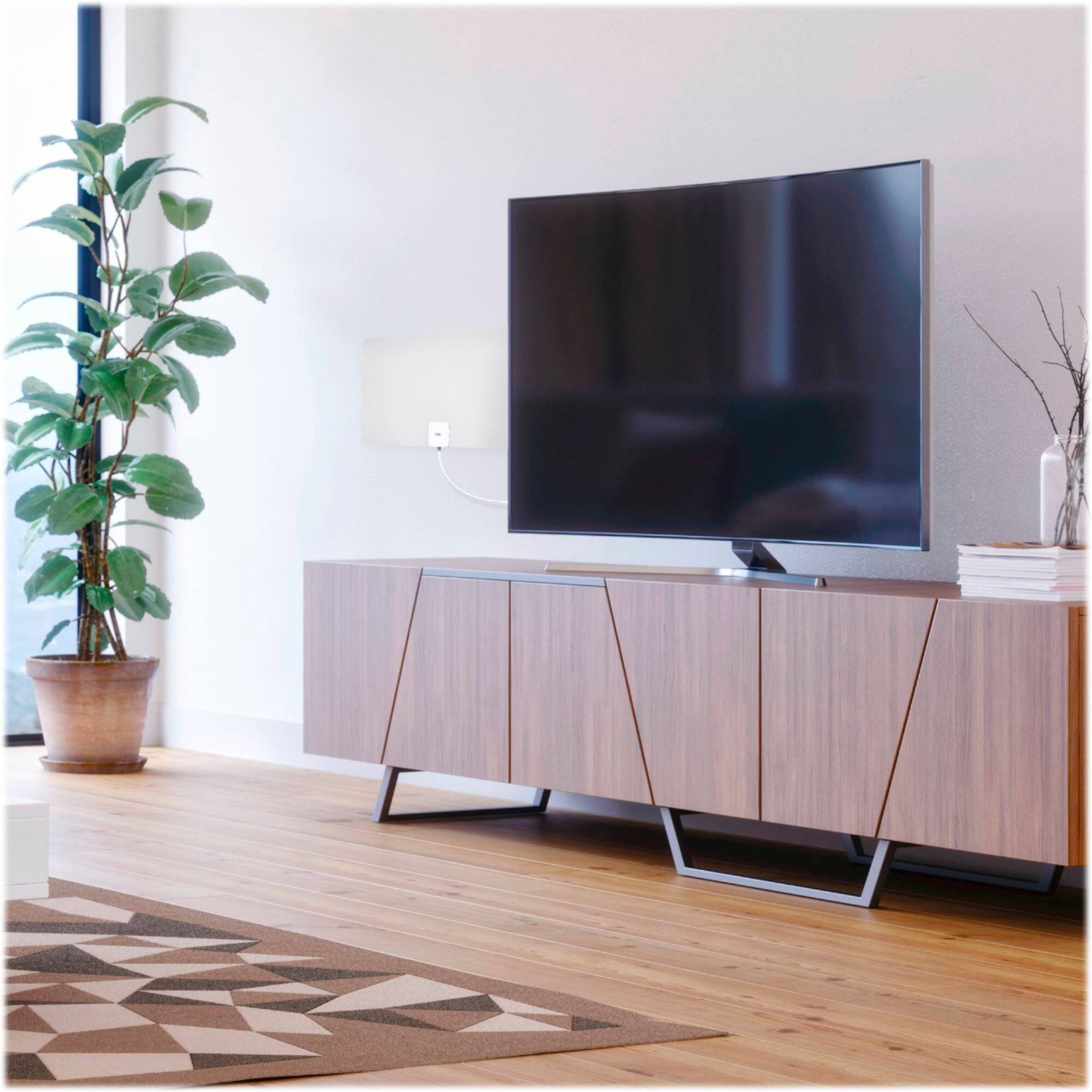 Alt View 16. TERK - Amplified Multi-Directional Ultra-Thin XL HDTV Antenna - Reversible for Black or White.