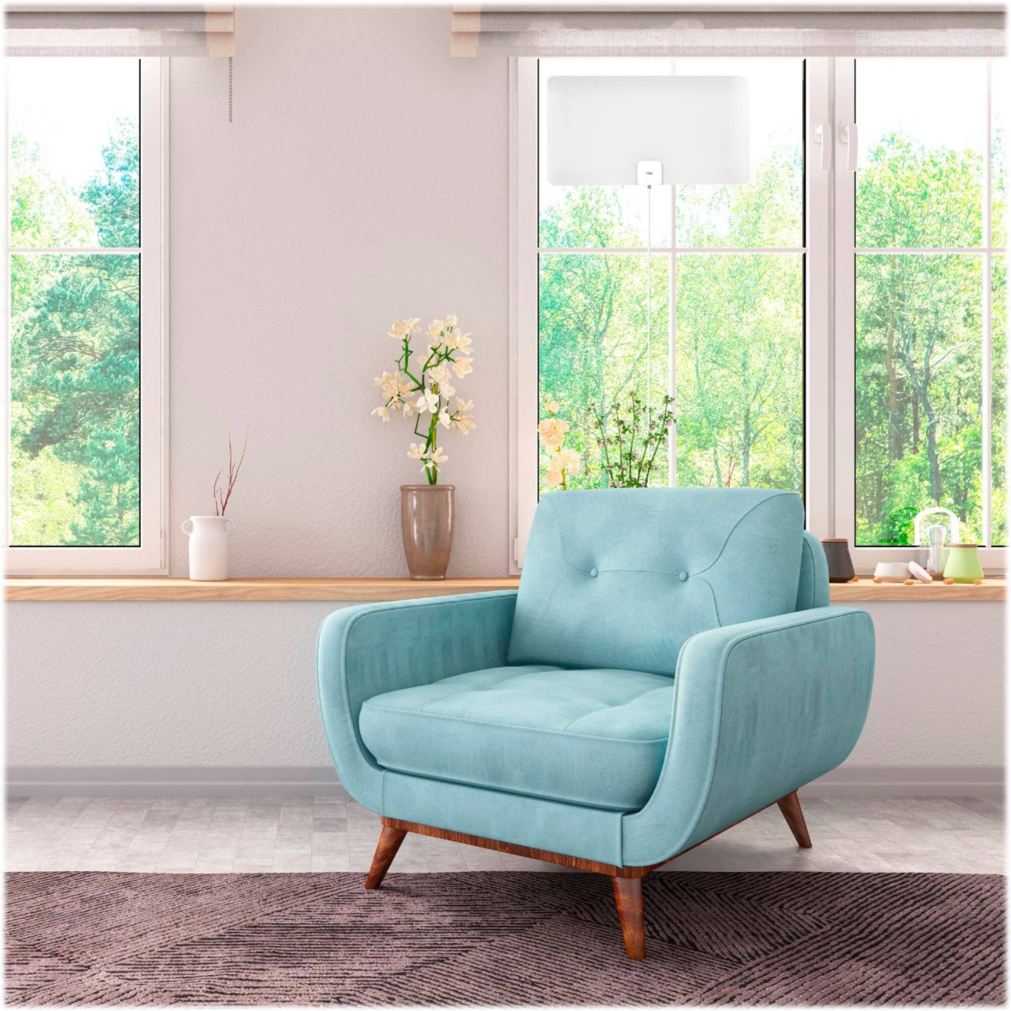 Alt View 18. TERK - Amplified Multi-Directional Ultra-Thin XL HDTV Antenna - Reversible for Black or White.