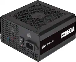 CORSAIR - CX-M Series CX650M Semi-Modular Low-Noise ATX Power Supply - Black
