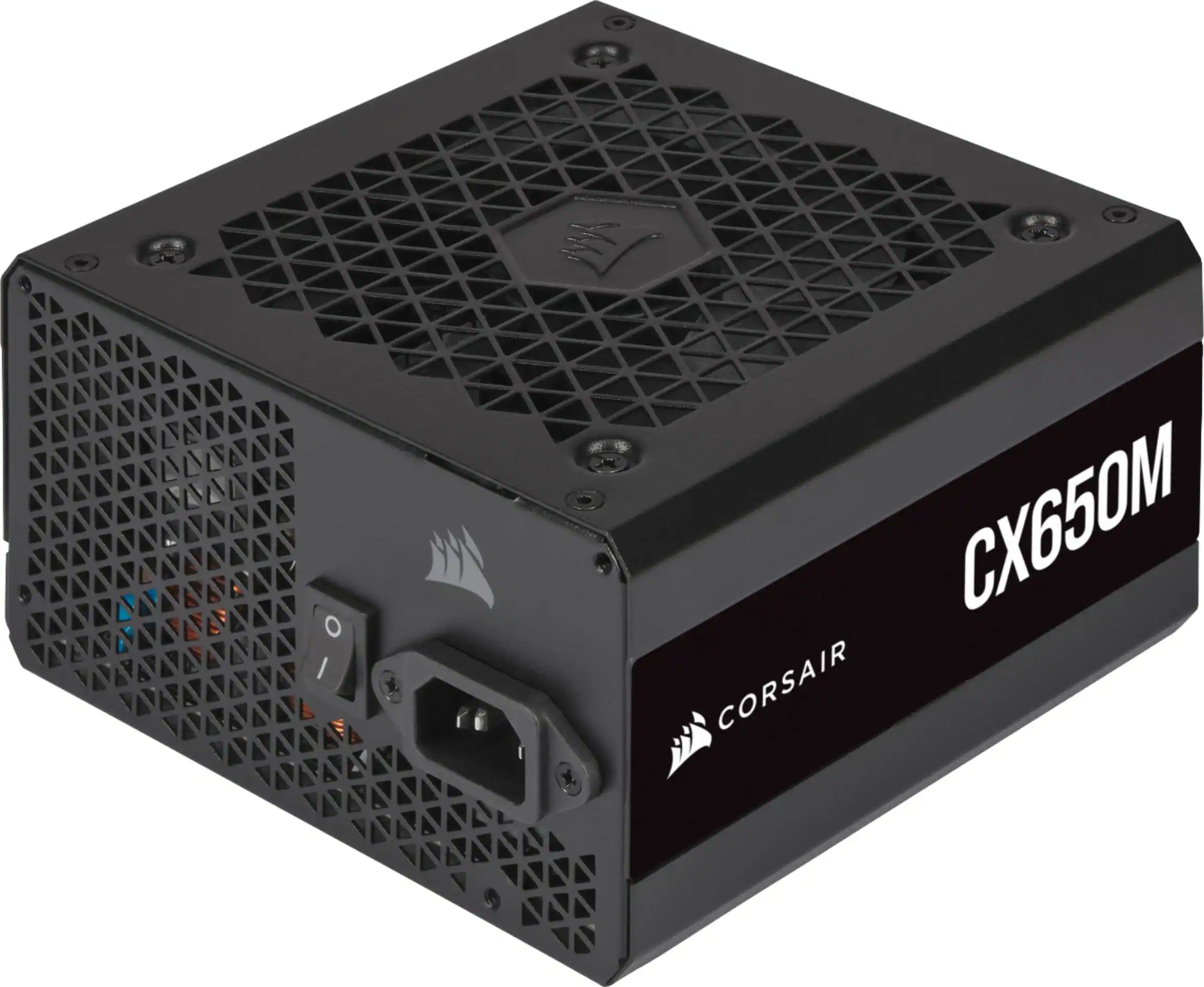Front. CORSAIR - CX-M Series CX650M Semi-Modular Low-Noise ATX Power Supply - Black.