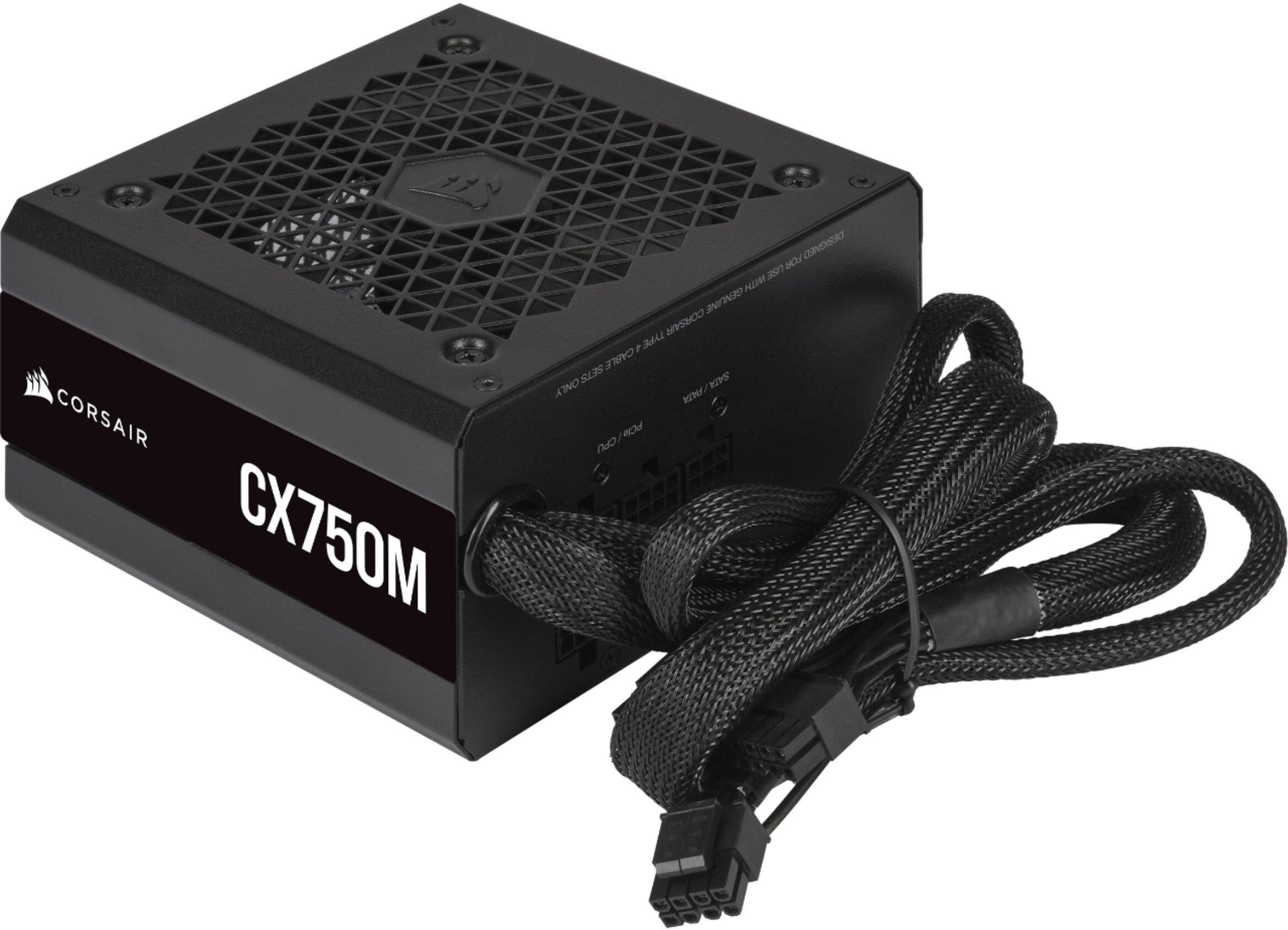 Alt View 13. CORSAIR - CX-M Series CX750M Semi-Modular Low-Noise ATX Power Supply - Black.