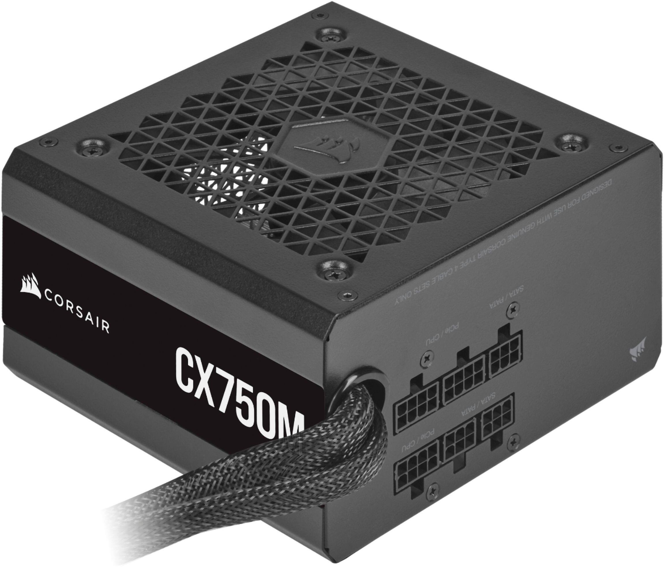 Alt View 19. CORSAIR - CX-M Series CX750M Semi-Modular Low-Noise ATX Power Supply - Black.