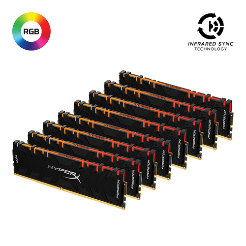 HyperX Predator HX432C16PB3AK8/256  256GB (4x64GB) 3200MHz DDR4 DIMM Desktop Memory with RGB