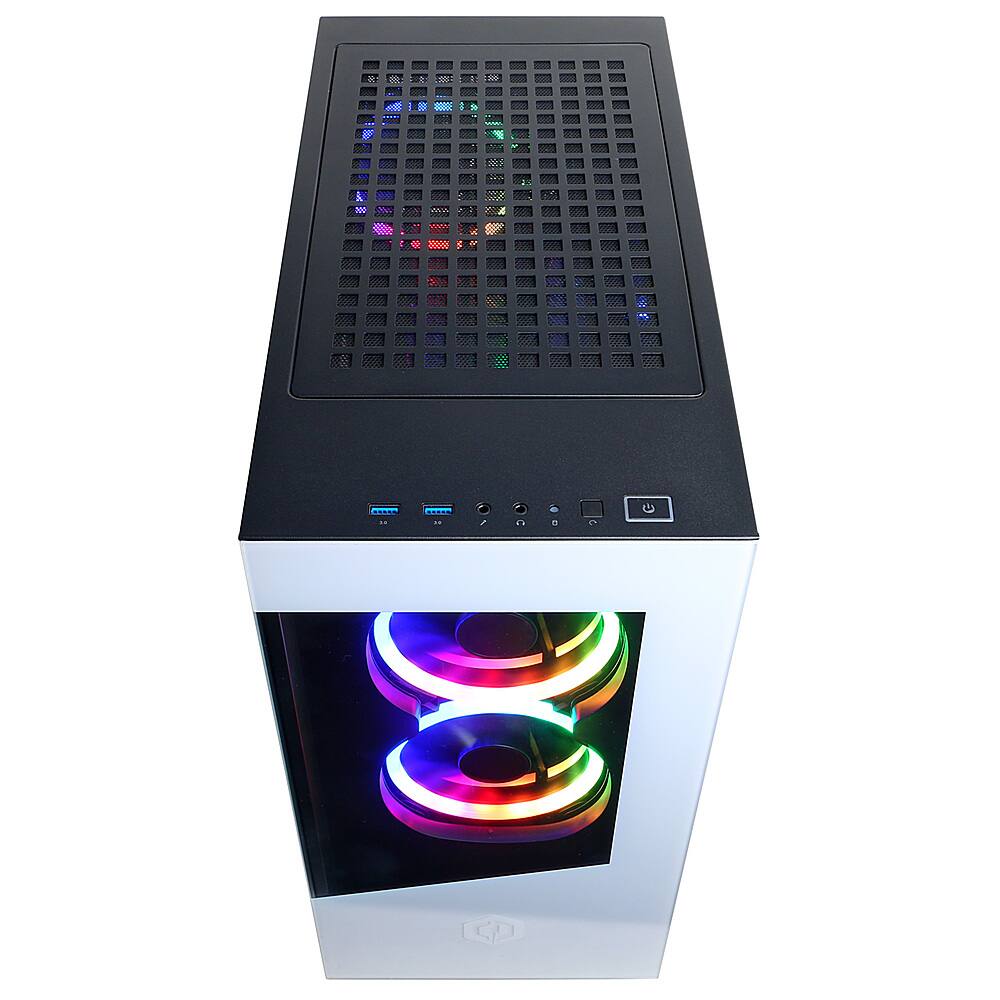 Angle View: CyberPowerPC - Master Gaming Desktop - AMD Ryzen 5 3600 - 16 GB DDR4 - AMD Radeon RX 6700 XT - 2TB HDD + 240GB SSD