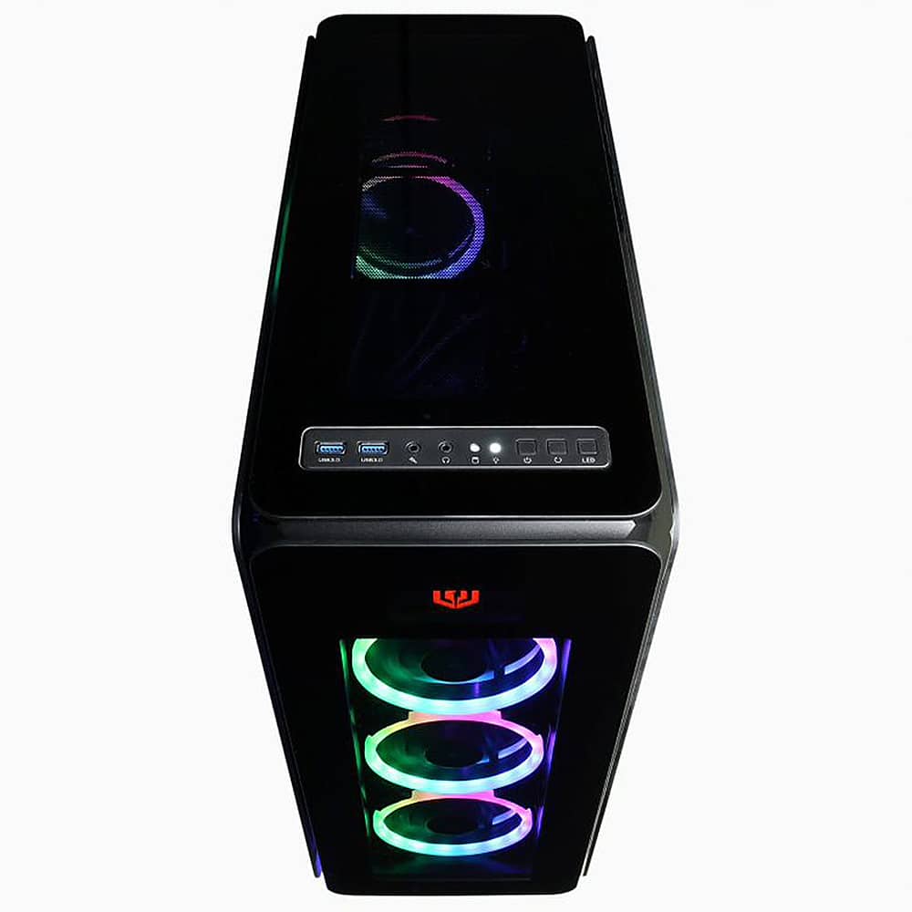 Angle View: CyberPowerPC - Supreme Gaming Desktop - AMD Ryzen 9 5900X - 32GB Memory - AMD Radeon RX 6700 XT - 3TB HDD + 1TB SSD