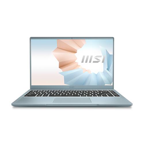 MSI - Modern 14" Ultrabook Laptop - i3 1115G4 - 8GB Memory - Intel Iris Xe - 512GB Solid State Drive - Blue Stone-Front_Standard 