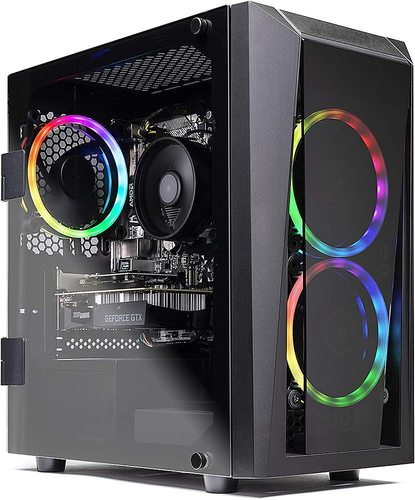 SkyTech Gaming - Blaze II Gaming Desktop - AMD Ryzen 5 3600 - NVIDIA GeForce GTX 1650 Super 4G - 500G SSD - 8GB Memory - Black