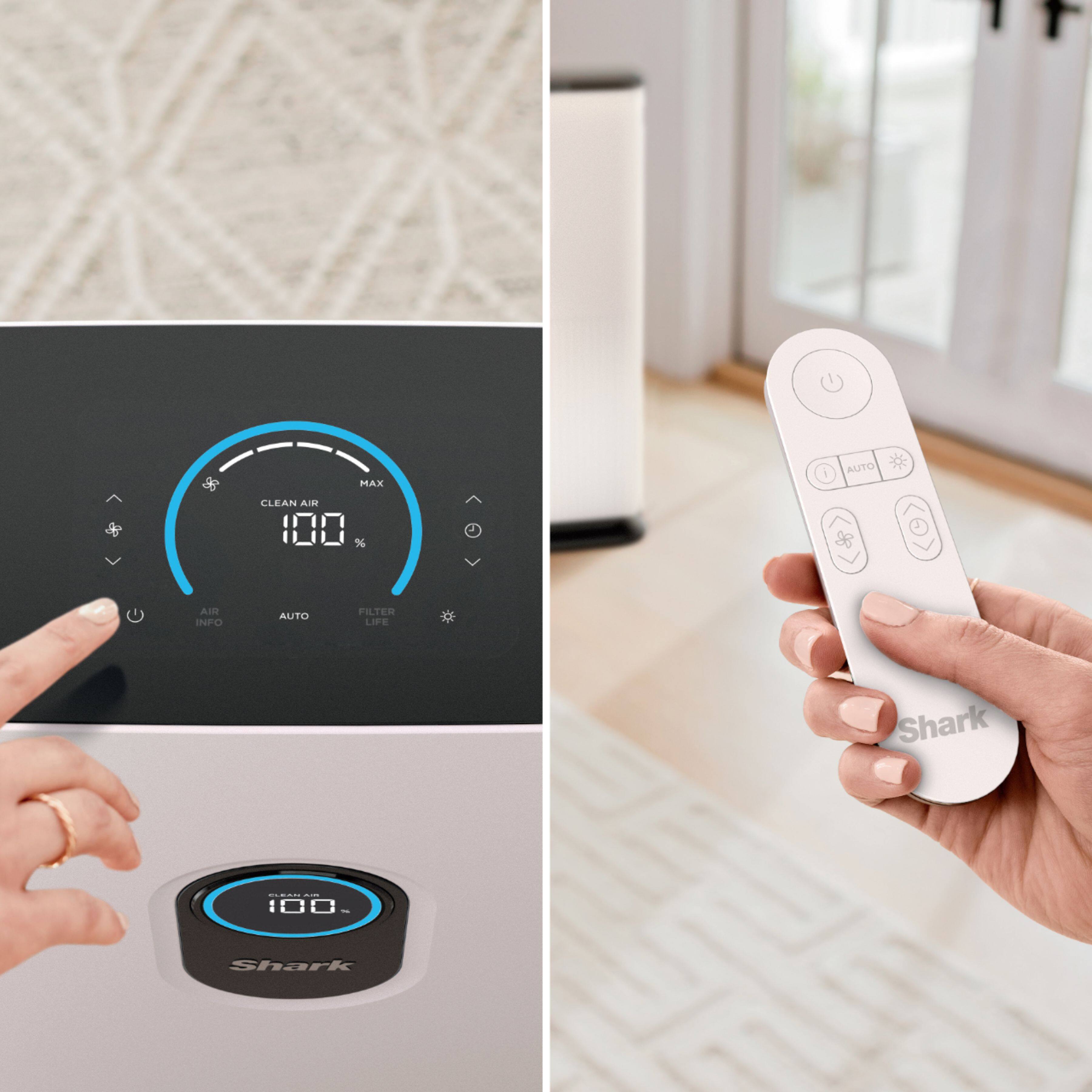 Alt View 17. Shark - Air Purifier 4 with Anti-Allergen Multi-Filter Advanced Odor Lock, 1,000 sq. ft., Smart sensing - White.