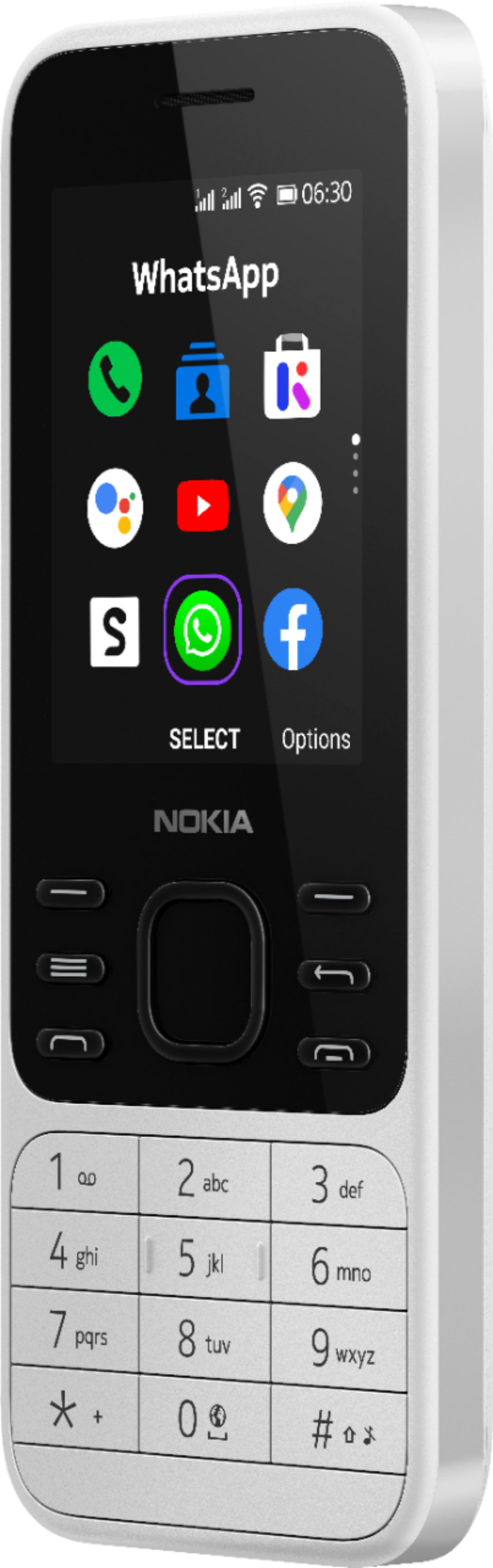 Alt View 1. Nokia - 6300 4G 4GB (Unlocked) - Powder White.