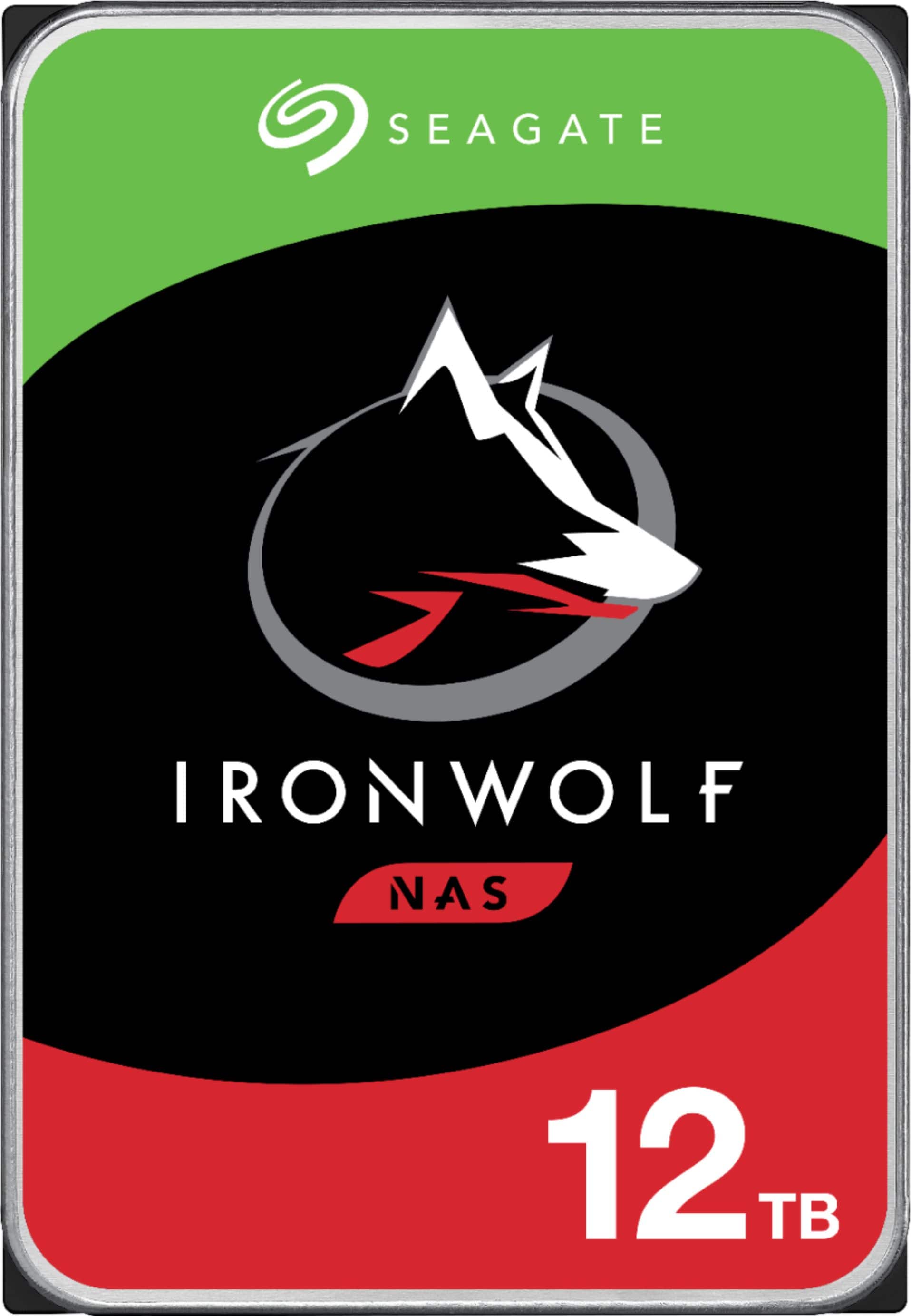Front. Seagate - IronWolf 12TB Internal SATA NAS Hard Drive with Rescue Data Recovery Services - Multi.