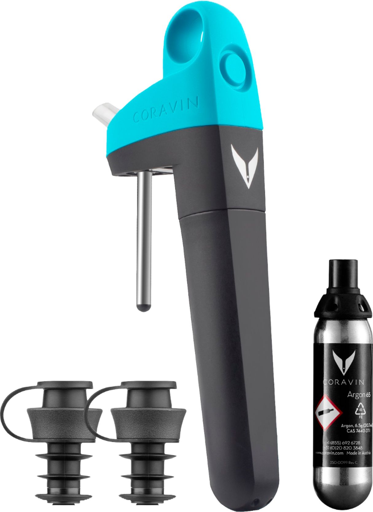 Angle View: Coravin - Pivot Wine Preservation System - Teal