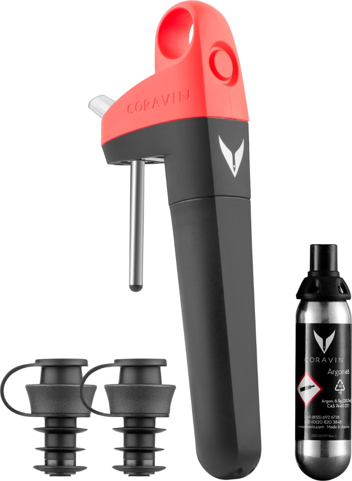 Angle View: Coravin - Pivot Wine Preservation System - Coral
