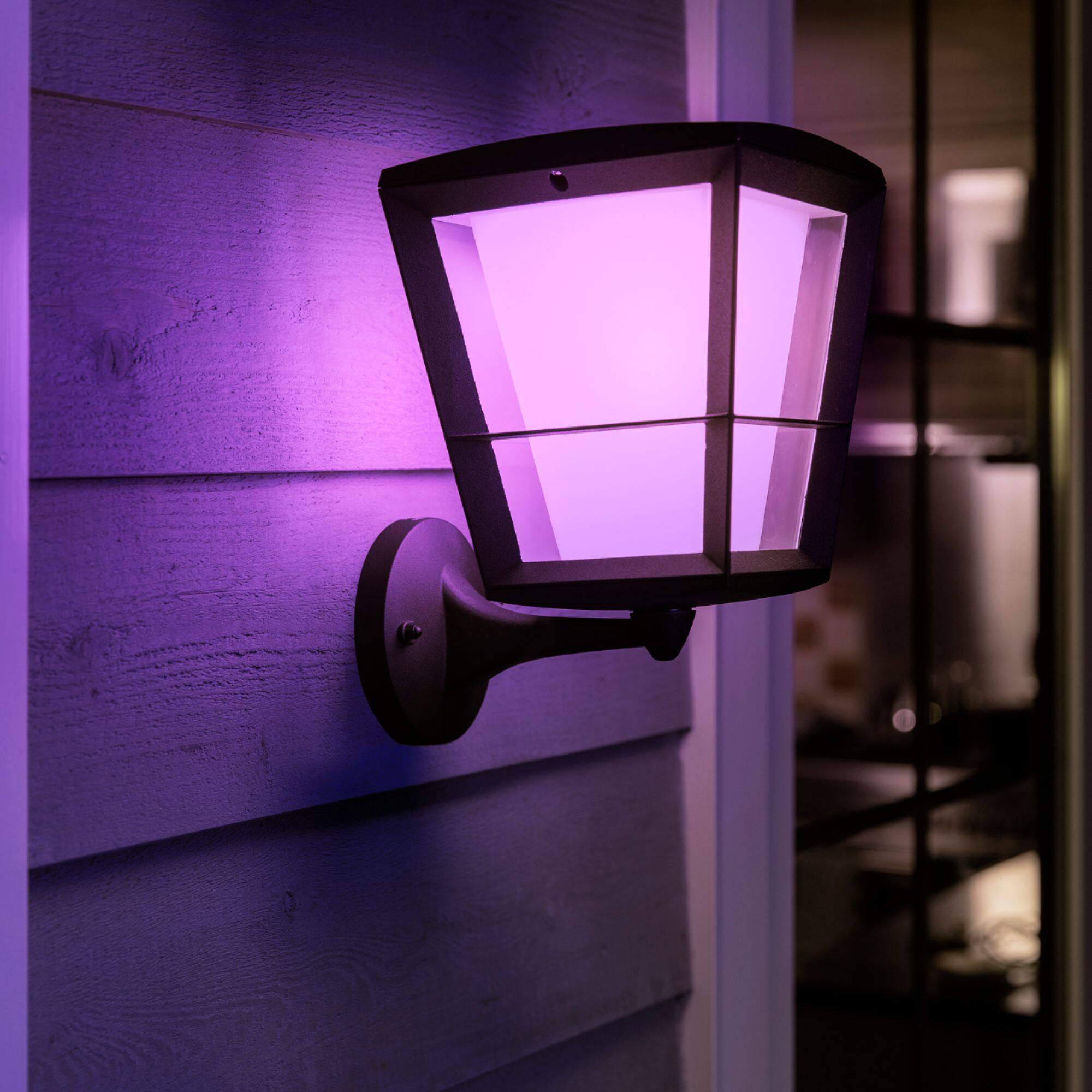 Alt View 11. Philips - Hue Econic Outdoor Wall Light - White and Color Ambiance.