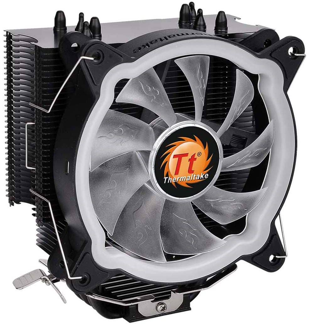 Alt View 11. Thermaltake - UX200 5V Motherboard ARGB Sync 16.8 Million Colors 15 Addressable LED Intel/AMD Universal CPU Cooler - Black.