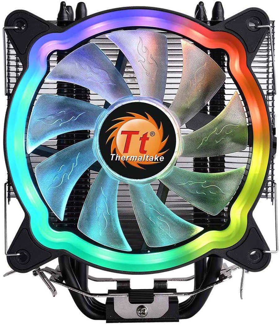 Alt View 12. Thermaltake - UX200 5V Motherboard ARGB Sync 16.8 Million Colors 15 Addressable LED Intel/AMD Universal CPU Cooler - Black.