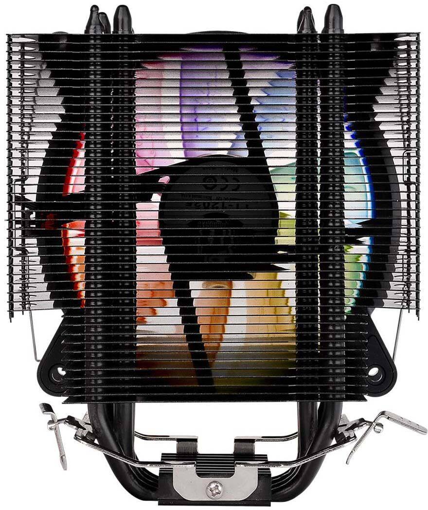 Alt View 14. Thermaltake - UX200 5V Motherboard ARGB Sync 16.8 Million Colors 15 Addressable LED Intel/AMD Universal CPU Cooler - Black.