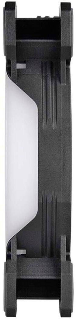 Alt View 15. Thermaltake - Riing Quad 120mm 16.8 Million RGB Color 4 Light Rings 54 Addressable LED 9 Blades Hydraulic Bearing Case Fan (3-Pack) - Black.