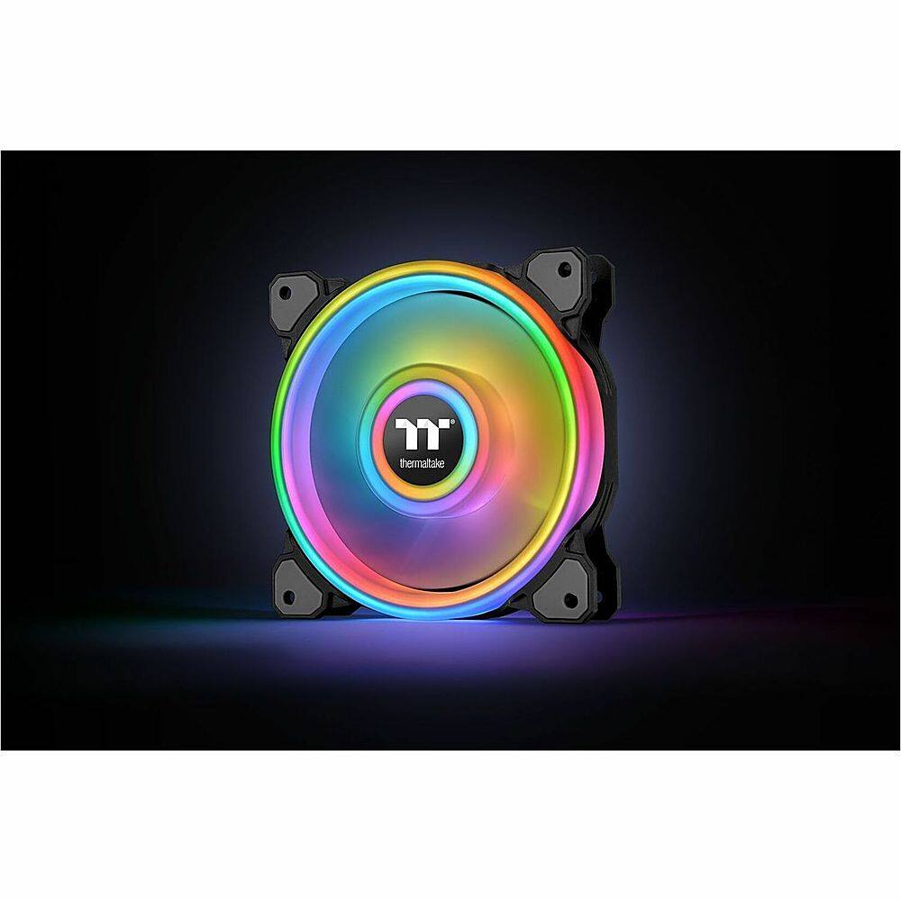 Alt View 16. Thermaltake - Riing Quad 14 RGB Cooling Fan (3-Pack) - Black.