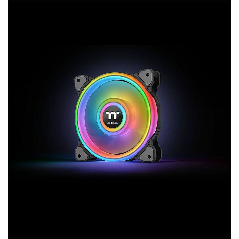 Alt View 18. Thermaltake - Riing Quad 14 RGB Cooling Fan (3-Pack) - Black.
