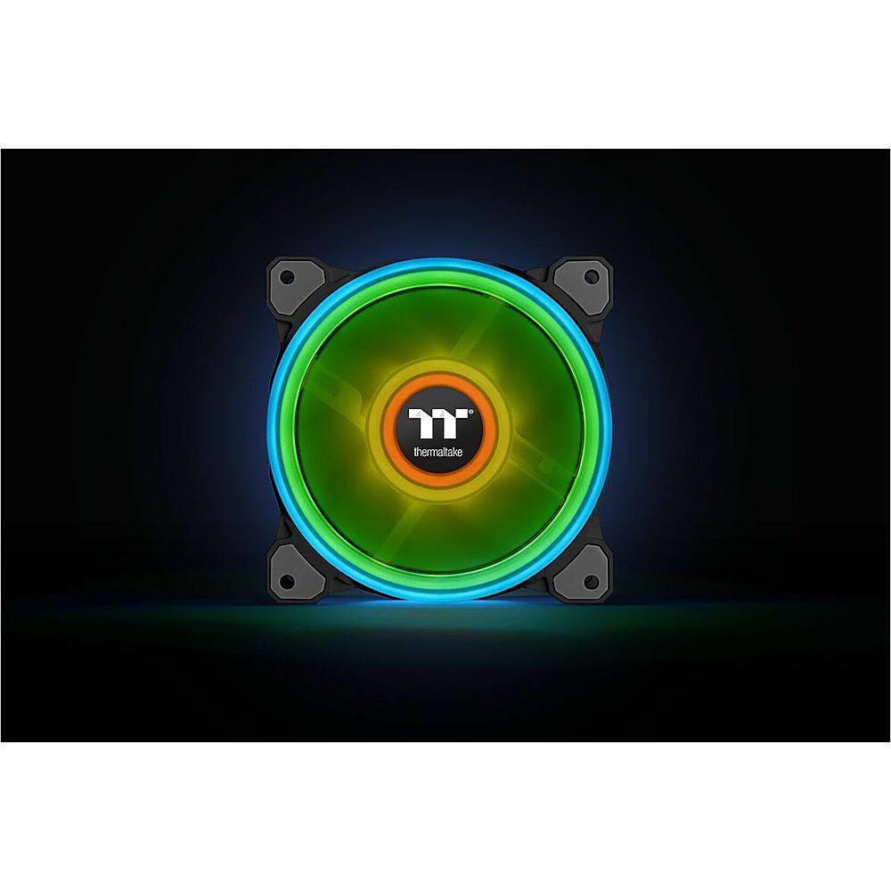 Alt View 24. Thermaltake - Riing Quad 14 RGB Cooling Fan (3-Pack) - Black.