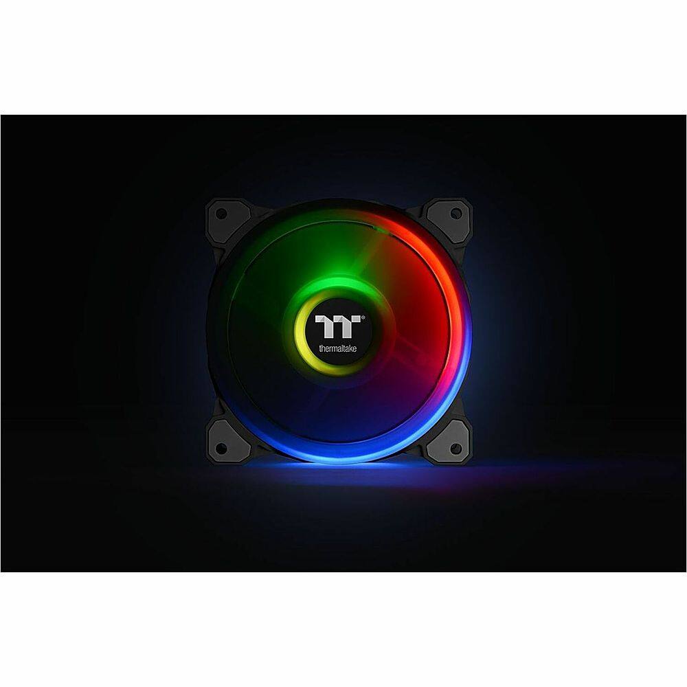 Alt View 25. Thermaltake - Riing Quad 14 RGB Cooling Fan (3-Pack) - Black.