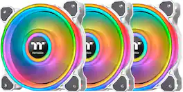 Thermaltake - Riing Quad 14 RGB Radiator Fan TT Premium Edition (3-Pack) - White