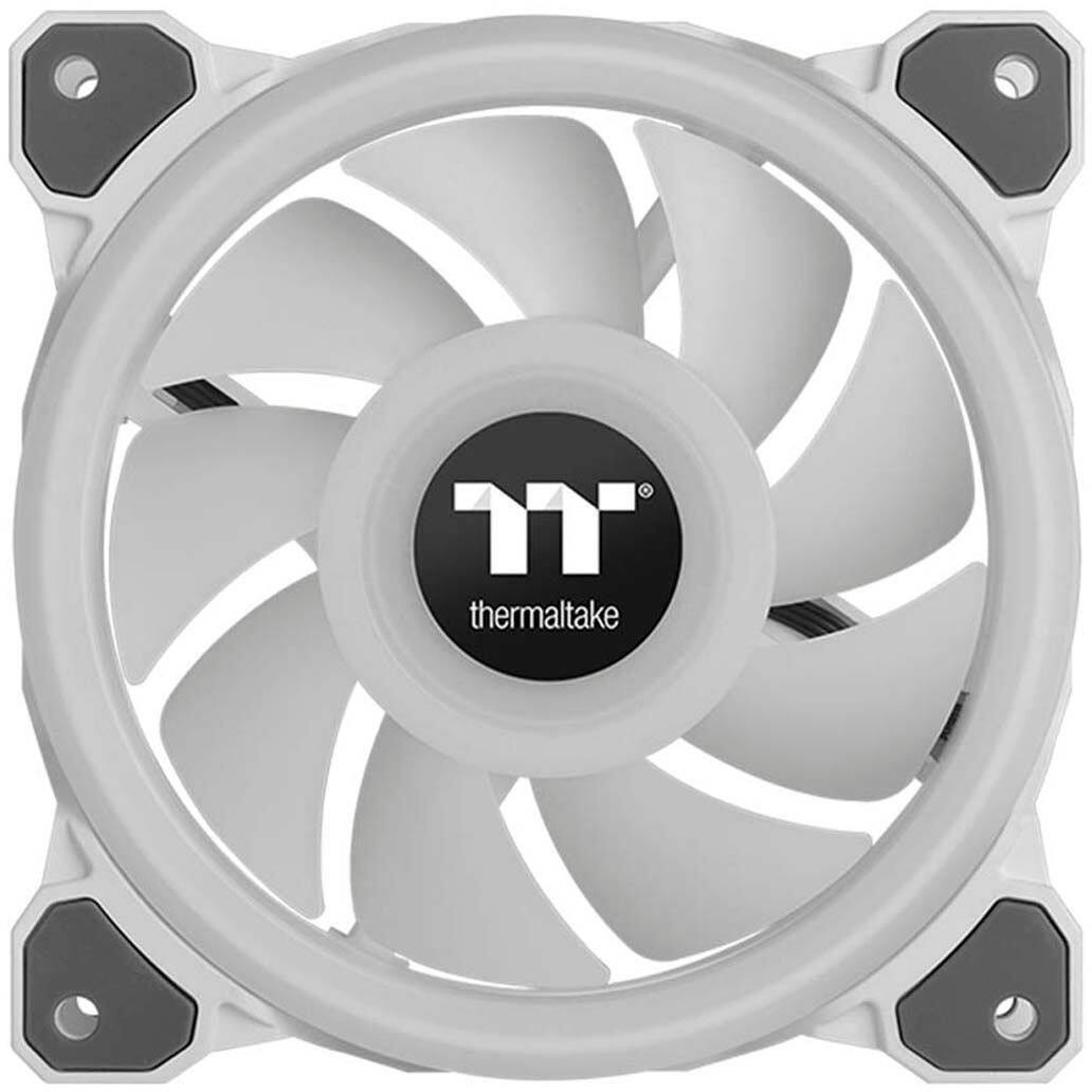 Alt View 12. Thermaltake - Riing Quad 14 RGB Radiator Fan TT Premium Edition (3-Pack) - White.