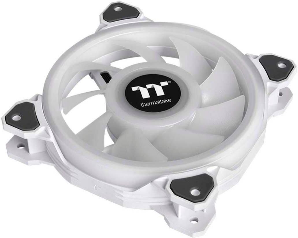 Alt View 13. Thermaltake - Riing Quad 14 RGB Radiator Fan TT Premium Edition (3-Pack) - White.