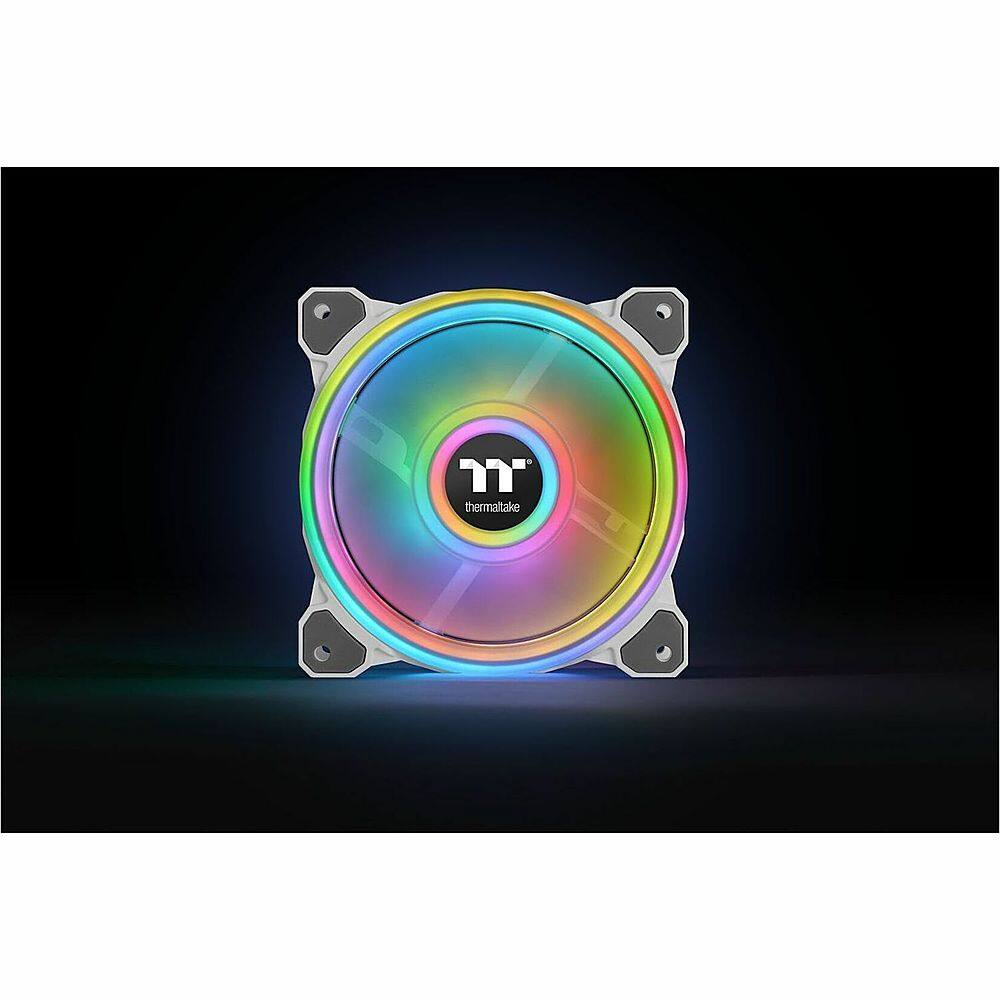 Alt View 21. Thermaltake - Riing Quad 14 RGB Radiator Fan TT Premium Edition (3-Pack) - White.