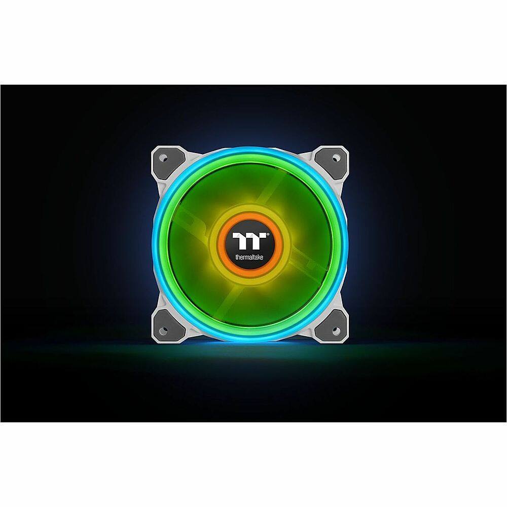 Alt View 24. Thermaltake - Riing Quad 14 RGB Radiator Fan TT Premium Edition (3-Pack) - White.