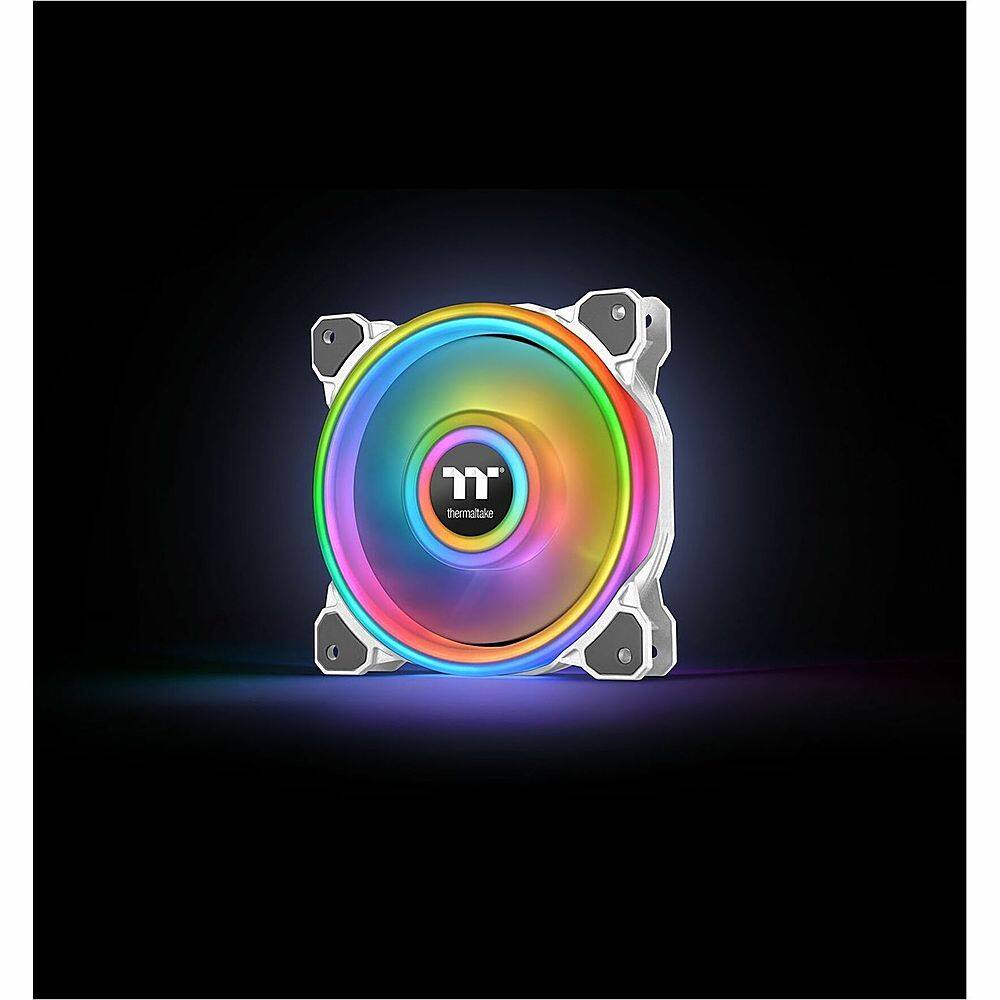 Alt View 26. Thermaltake - Riing Quad 14 RGB Radiator Fan TT Premium Edition (3-Pack) - White.