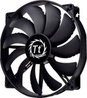 Thermaltake - Pure 20 200mm Quiet High Airflow Case Cooling Fan with Anti-Vibration Mounting System - Black - Front_Zoom