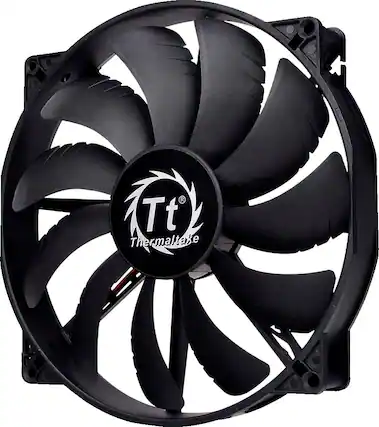 Front. Thermaltake - Pure 20 200mm Quiet High Airflow Case Cooling Fan with Anti-Vibration Mounting System - Black.