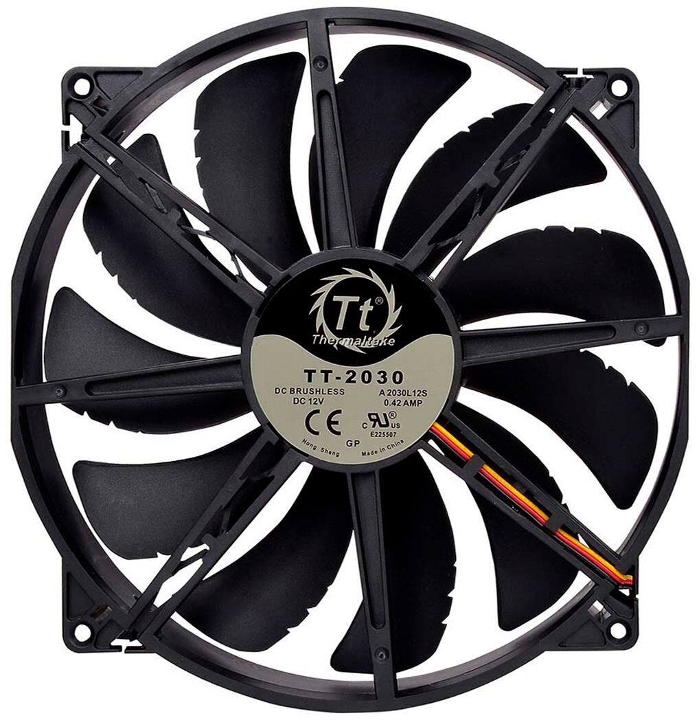 Alt View 13. Thermaltake - Pure 20 200mm Quiet High Airflow Case Cooling Fan with Anti-Vibration Mounting System - Black.